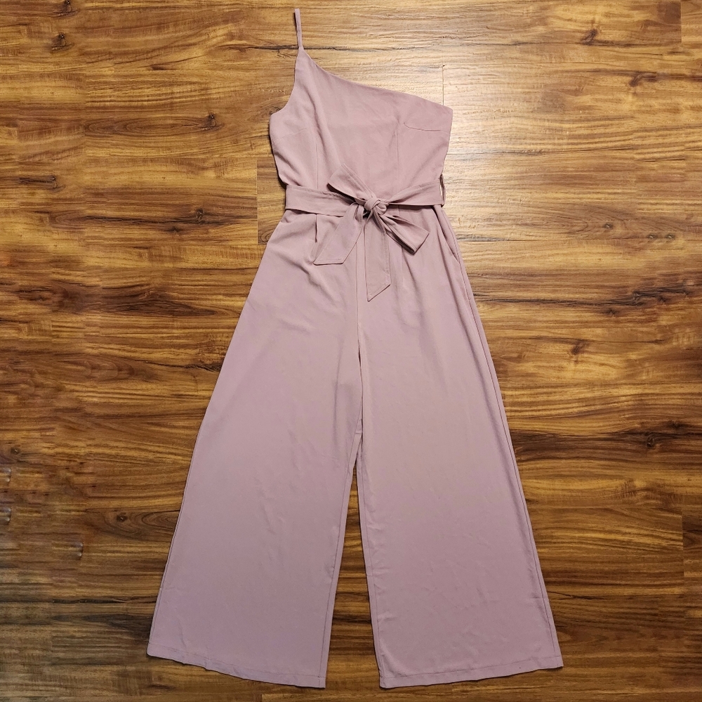 Arnabess One Shoulder Mauve Purple Jumpsuit Size Small